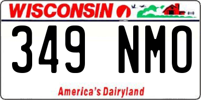 WI license plate 349NMO