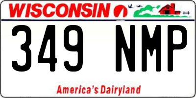 WI license plate 349NMP