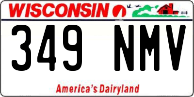 WI license plate 349NMV