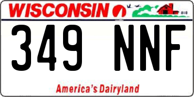 WI license plate 349NNF