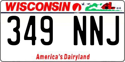 WI license plate 349NNJ