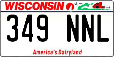 WI license plate 349NNL