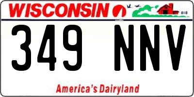 WI license plate 349NNV