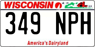 WI license plate 349NPH