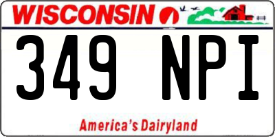 WI license plate 349NPI