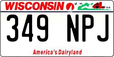 WI license plate 349NPJ