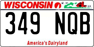 WI license plate 349NQB