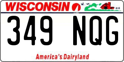 WI license plate 349NQG