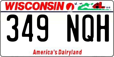 WI license plate 349NQH