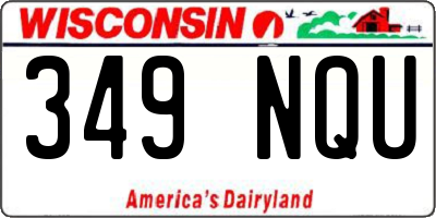 WI license plate 349NQU