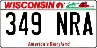 WI license plate 349NRA