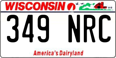 WI license plate 349NRC