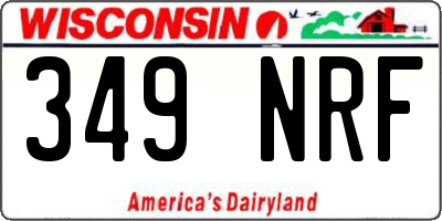 WI license plate 349NRF