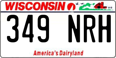WI license plate 349NRH