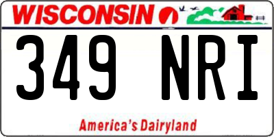 WI license plate 349NRI