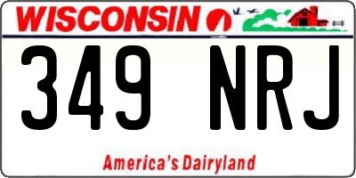WI license plate 349NRJ