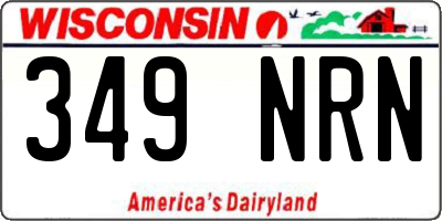 WI license plate 349NRN