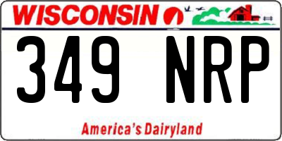 WI license plate 349NRP