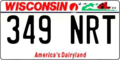 WI license plate 349NRT