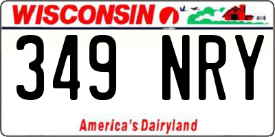 WI license plate 349NRY
