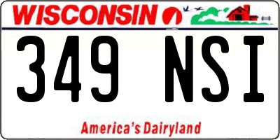 WI license plate 349NSI