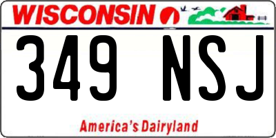 WI license plate 349NSJ