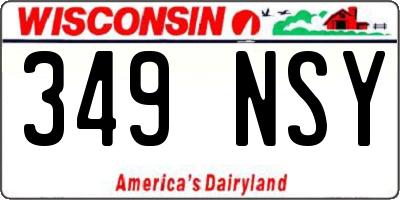 WI license plate 349NSY