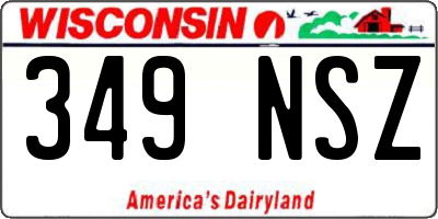 WI license plate 349NSZ