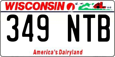 WI license plate 349NTB