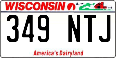 WI license plate 349NTJ