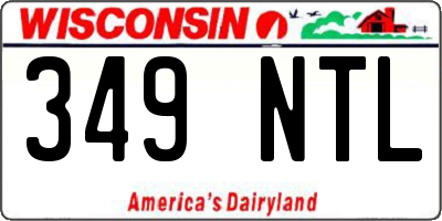 WI license plate 349NTL