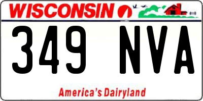 WI license plate 349NVA