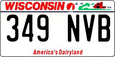 WI license plate 349NVB