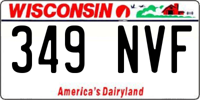 WI license plate 349NVF