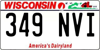 WI license plate 349NVI