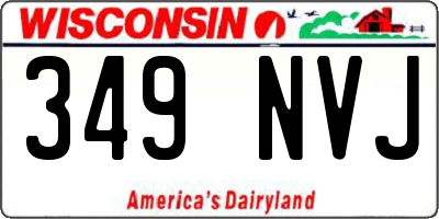 WI license plate 349NVJ