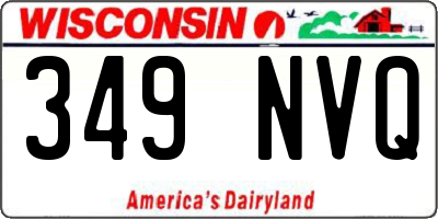 WI license plate 349NVQ