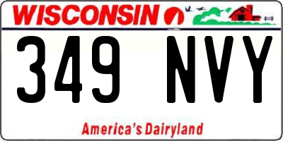 WI license plate 349NVY