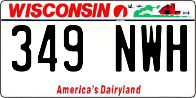 WI license plate 349NWH