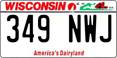 WI license plate 349NWJ