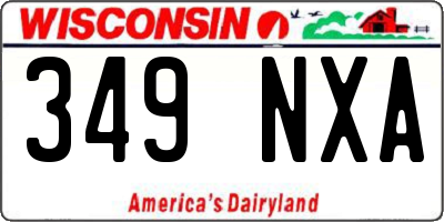WI license plate 349NXA