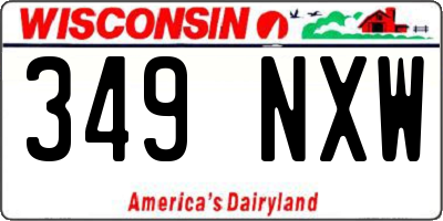 WI license plate 349NXW