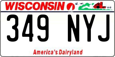 WI license plate 349NYJ
