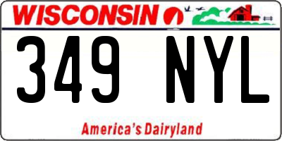 WI license plate 349NYL