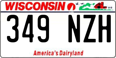 WI license plate 349NZH