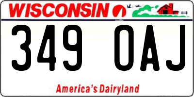 WI license plate 349OAJ