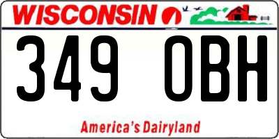 WI license plate 349OBH