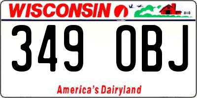 WI license plate 349OBJ