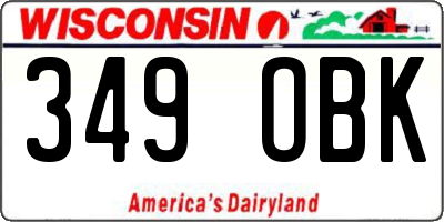 WI license plate 349OBK