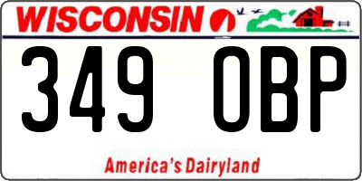 WI license plate 349OBP
